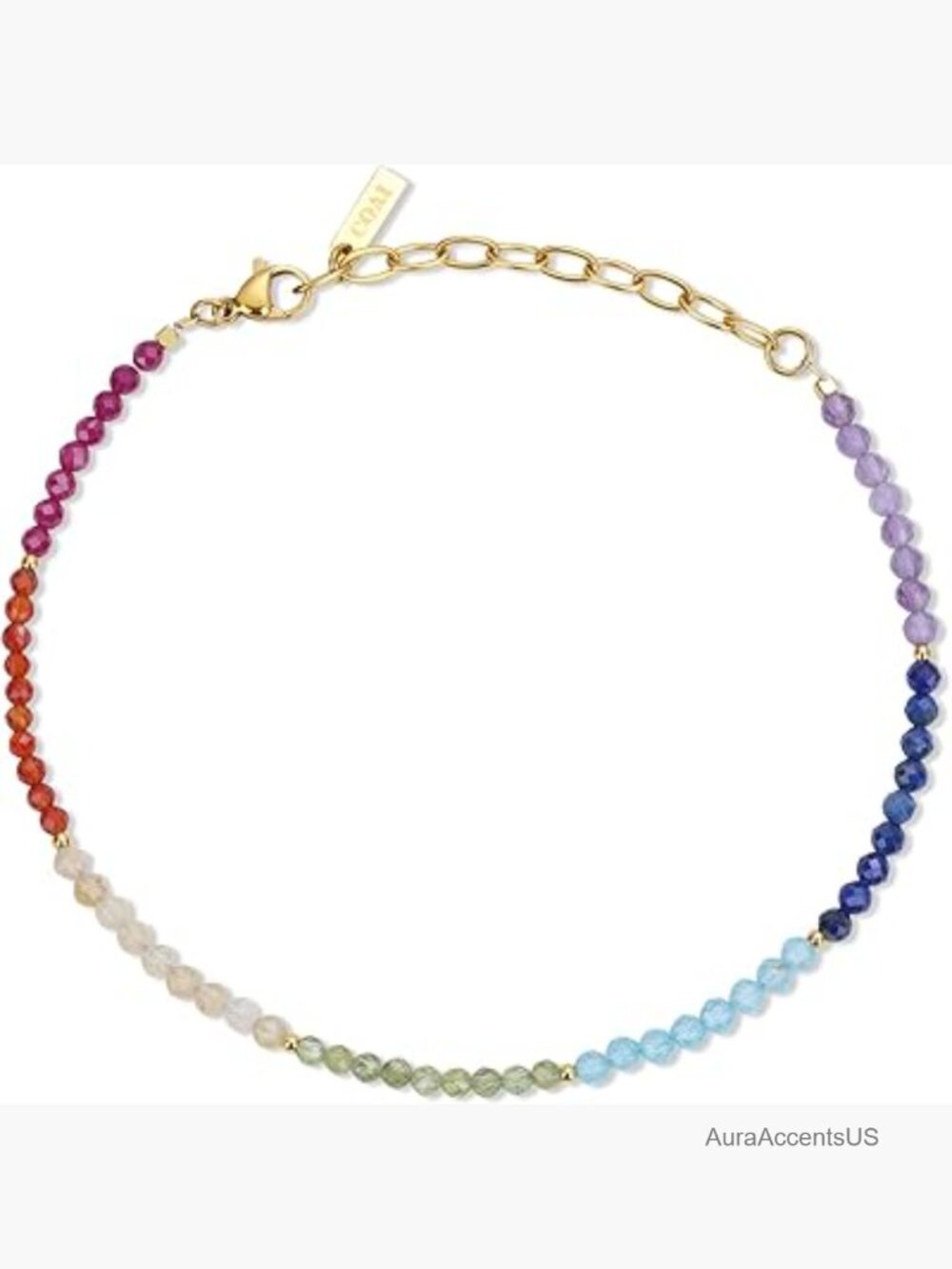 7 Chakra Crystal Bracelet Anklet Set Healing Gemstone Boho Jewelry